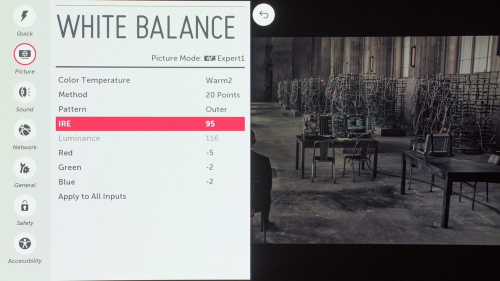 LG EC9300 Calibration Settings 24