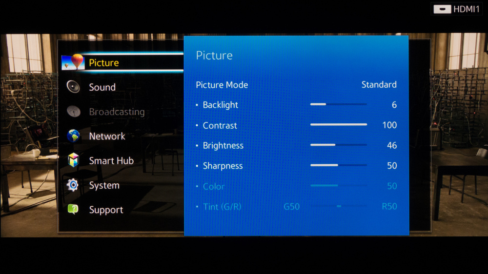 Samsung H6400 Calibration Settings 2