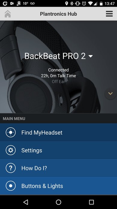 Plantronics BackBeat Pro 2 App Picture