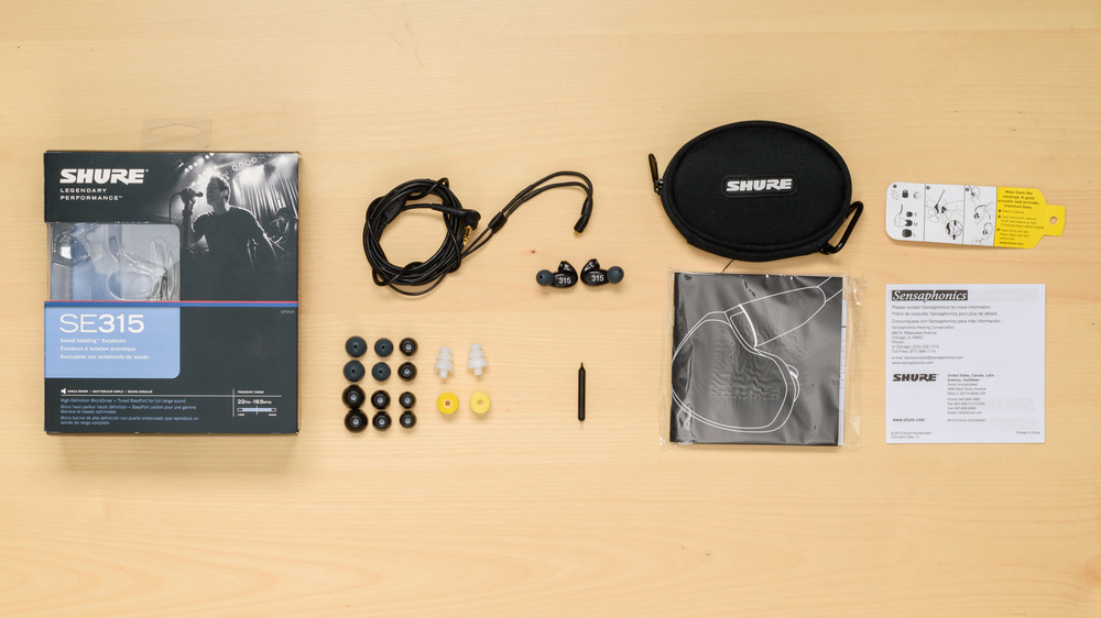 Shure SE315 In the box Picture