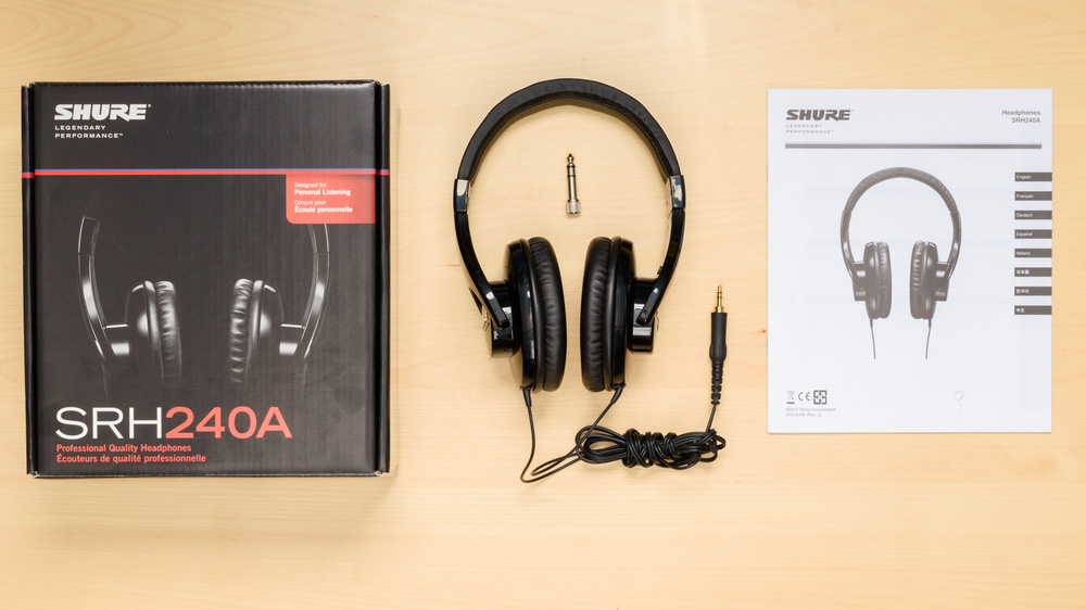 Shure SRH240A In the box Picture