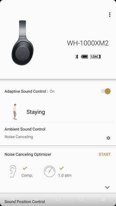 Sony WH-1000XM2 App Picture