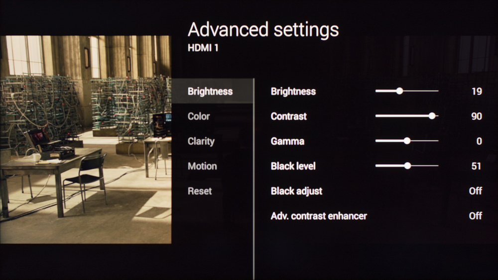 Sony W800C Calibration Settings 2