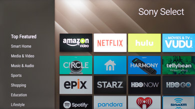Sony X900E Apps Picture
