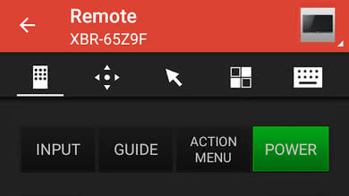 Sony Z9D Remote App Picture