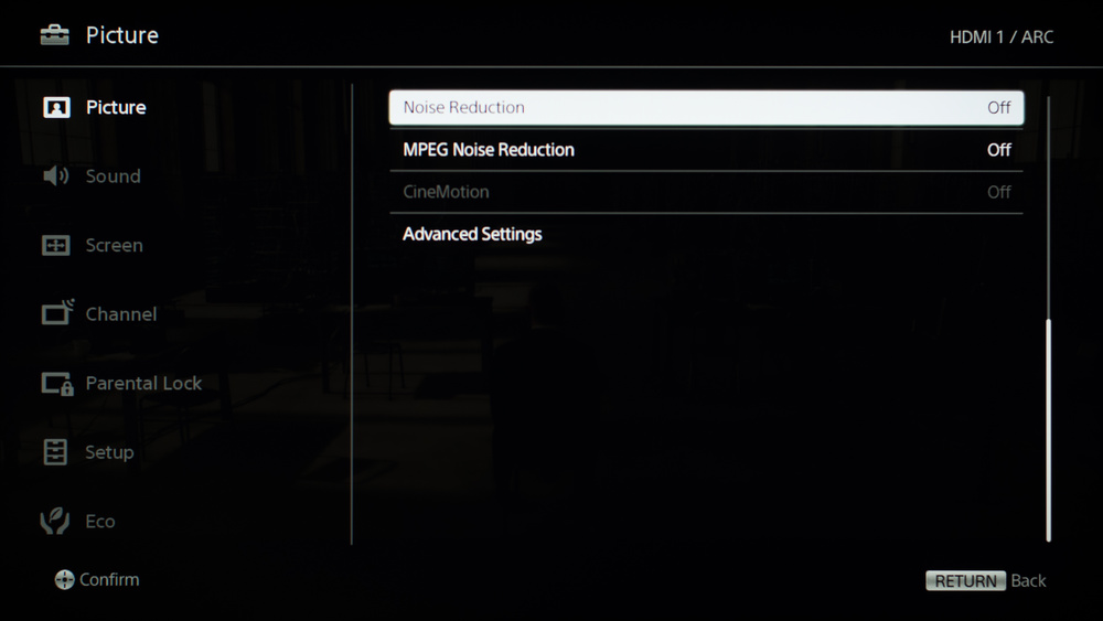 Sony W600D LED TV Calibration Settings