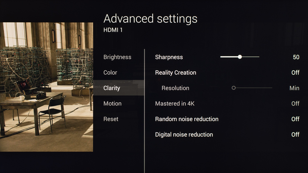 Sony X830C Calibration Settings 3