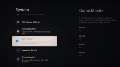 TCL QM8L Calibration Settings 66