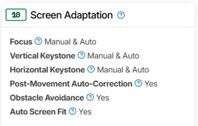 A screenshot of the Anker Nebula X1 shows the new Screen Adaptation box, which takes in many elements that used to be in the Optics box.