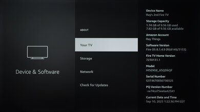 Hisense QD6QF Calibration Settings 71