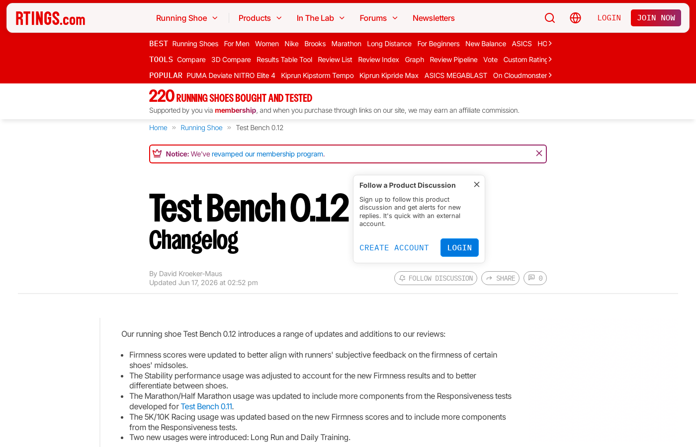 Test Bench 0.12: Changelog