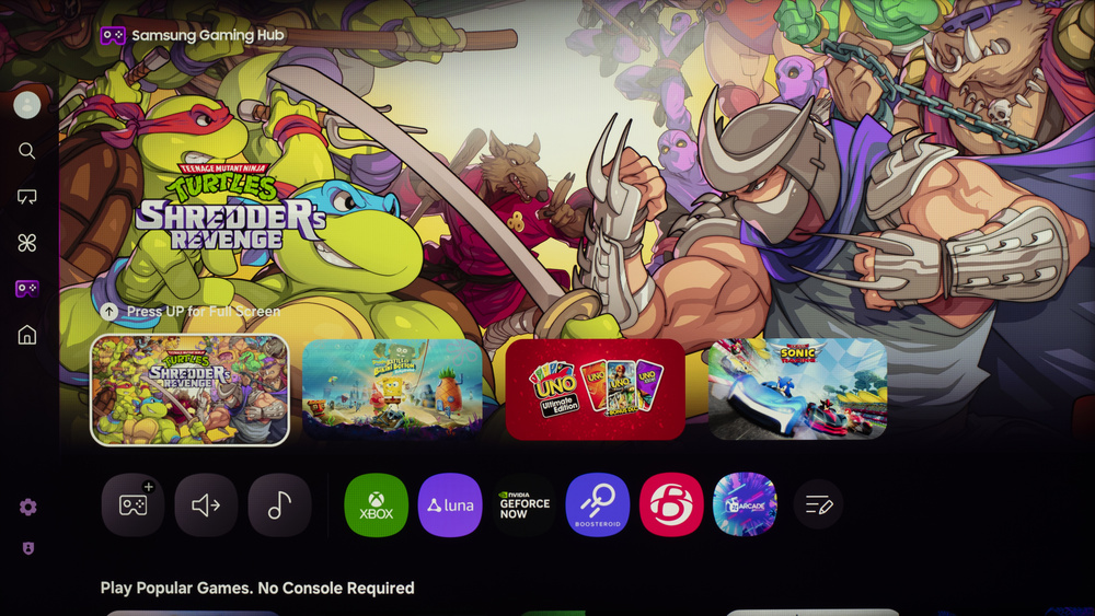 Samsung's gaming hub gives gamers many options.