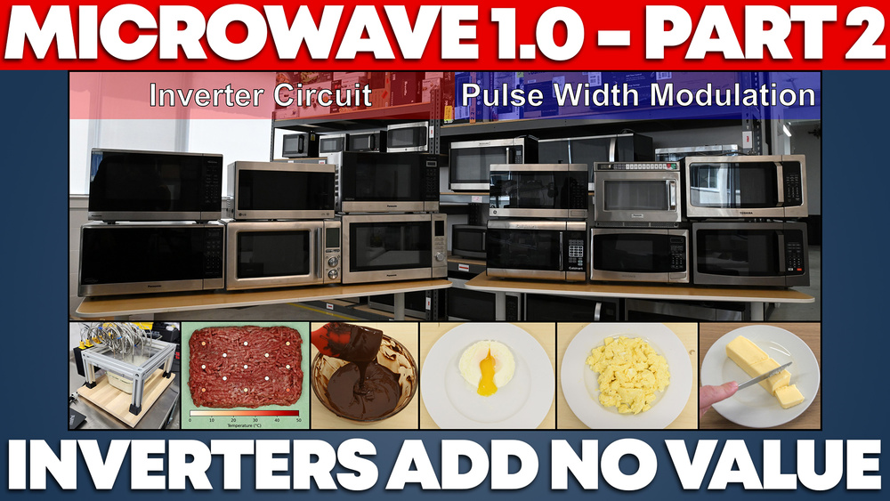 HighEnd Microwaves Include Inverters for Marketing, Not Performance