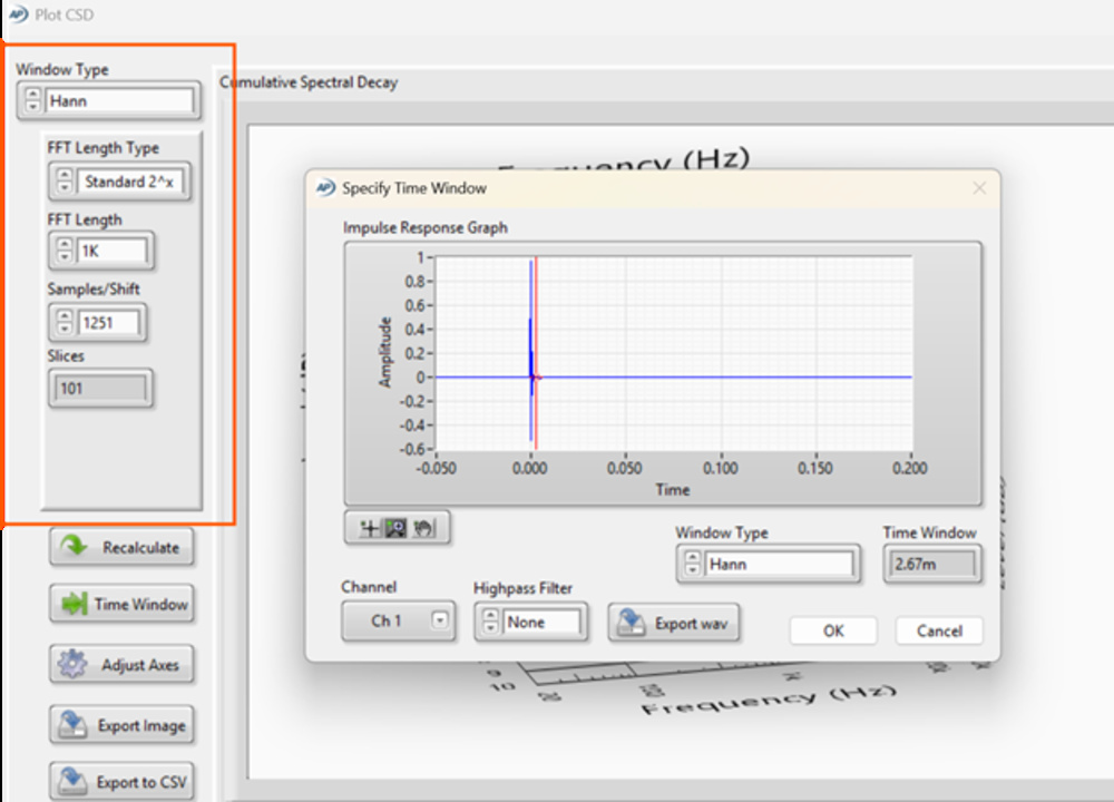 An image showing Audio Precision presets.