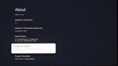 TCL X11L Calibration Settings 112