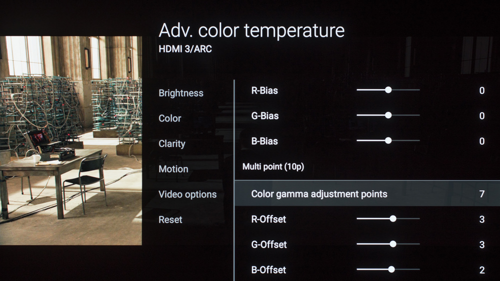 Sony A1E OLED Calibration Settings