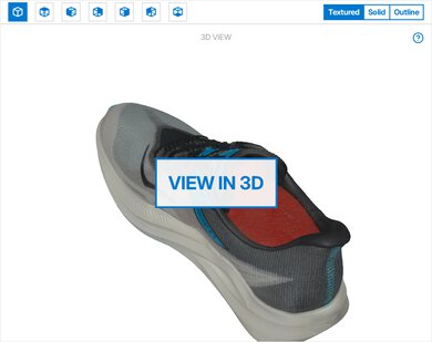 HOKA Rocket X 3 3D Model Full Shoe