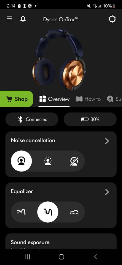 Dyson OnTrac App Picture