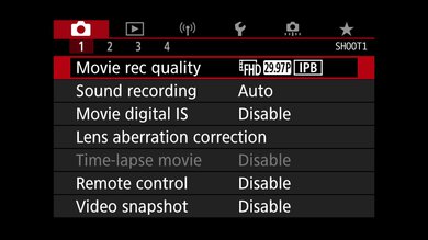 Canon EOS 90D Screen Menu Picture