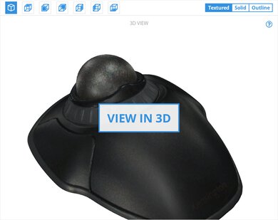 Kensington Orbit Wireless Trackball with Scroll Ring 3D Model