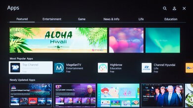 LG A1 OLED Apps Picture