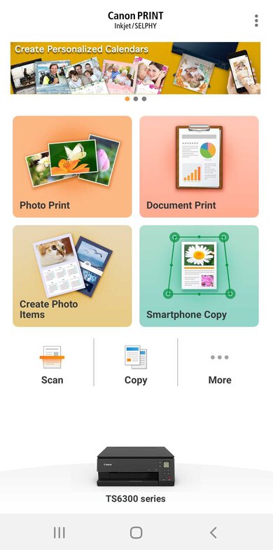 Canon PIXMA TS6320 App Printscreen
