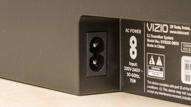 Vizio SV510X-0806 Physical Connections Bar Photo 1