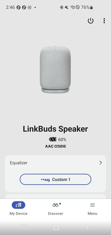 Sony LinkBuds Speaker App Picture