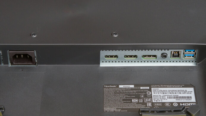 ViewSonic XG2431 Inputs 1