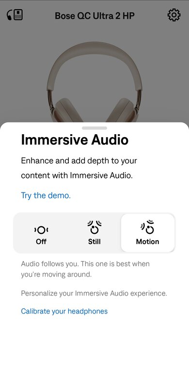 Bose QuietComfort Ultra Headphones (2nd Gen) Virtual Soundstage