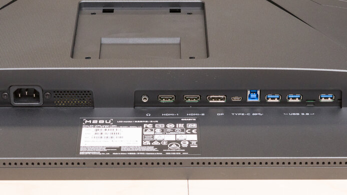 Gigabyte M28U Inputs 1