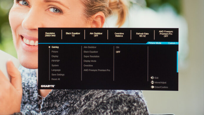 Gigabyte G32QC OSD Picture