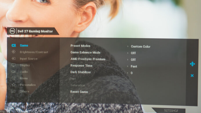Dell S2721HGF OSD Picture