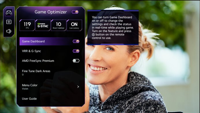 LG 42 OLED Flex OSD Picture