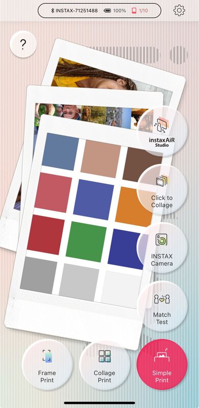 Fujifilm instax mini Link 3 App Printscreen