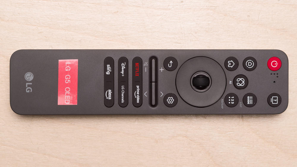 LG's magic remote offers a simple layout and the option for motion control.