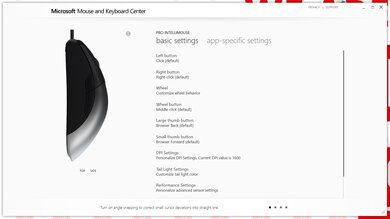 Microsoft Pro IntelliMouse Software settings screenshot