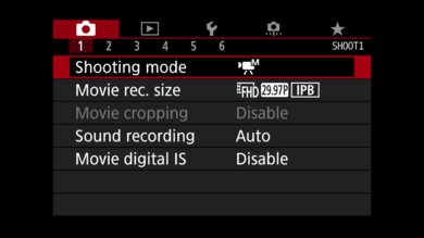 Canon EOS RP Screen Menu Picture