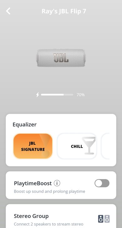 JBL Flip 7 App Picture