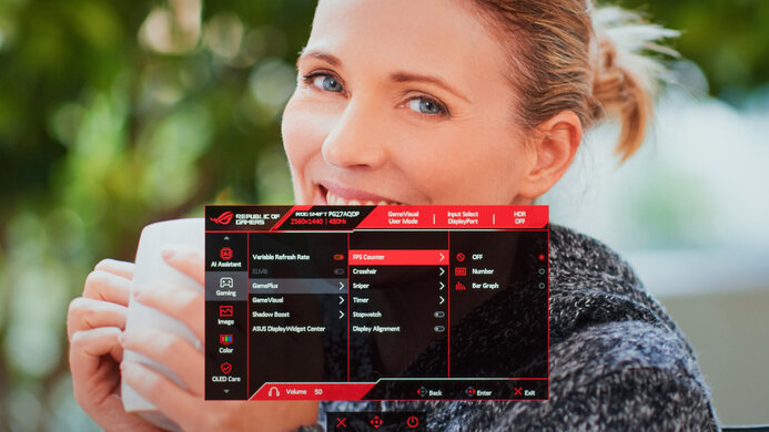 ASUS ROG Swift OLED PG27AQDP OSD Picture