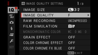 Fujifilm X-T30 II Screen Menu Picture