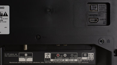 Sony W600D Rear Inputs Picture