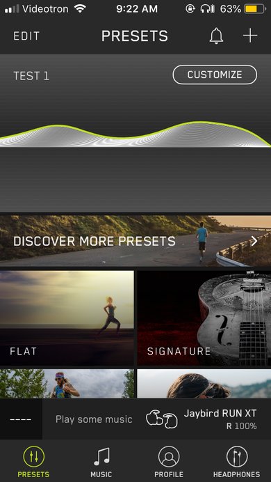 Jaybird Run XT Truly Wireless App Picture