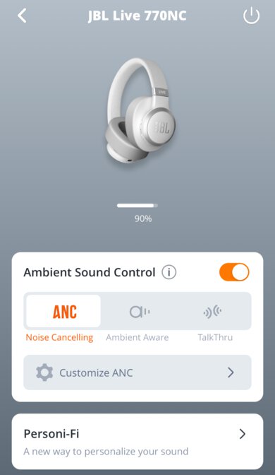 JBL Live 770NC App Picture