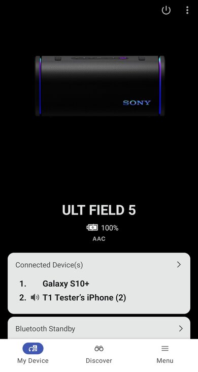 Sony ULT FIELD 5 App Picture