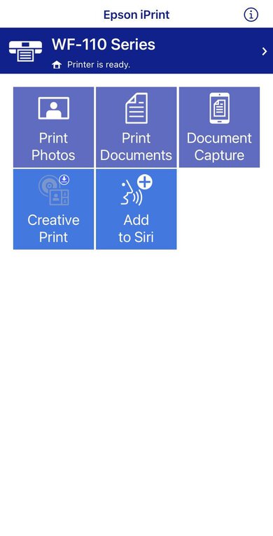 Epson WorkForce WF-110 App Printscreen