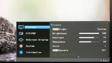 Samsung C34F791/CF791 OSD picture