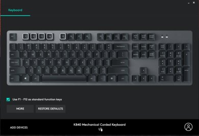 Logitech K840 Software Picture