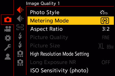 Panasonic LUMIX GH6 Screen Menu Picture