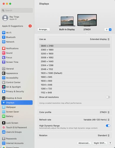 INNOCN 27M2V macOS Screenshot